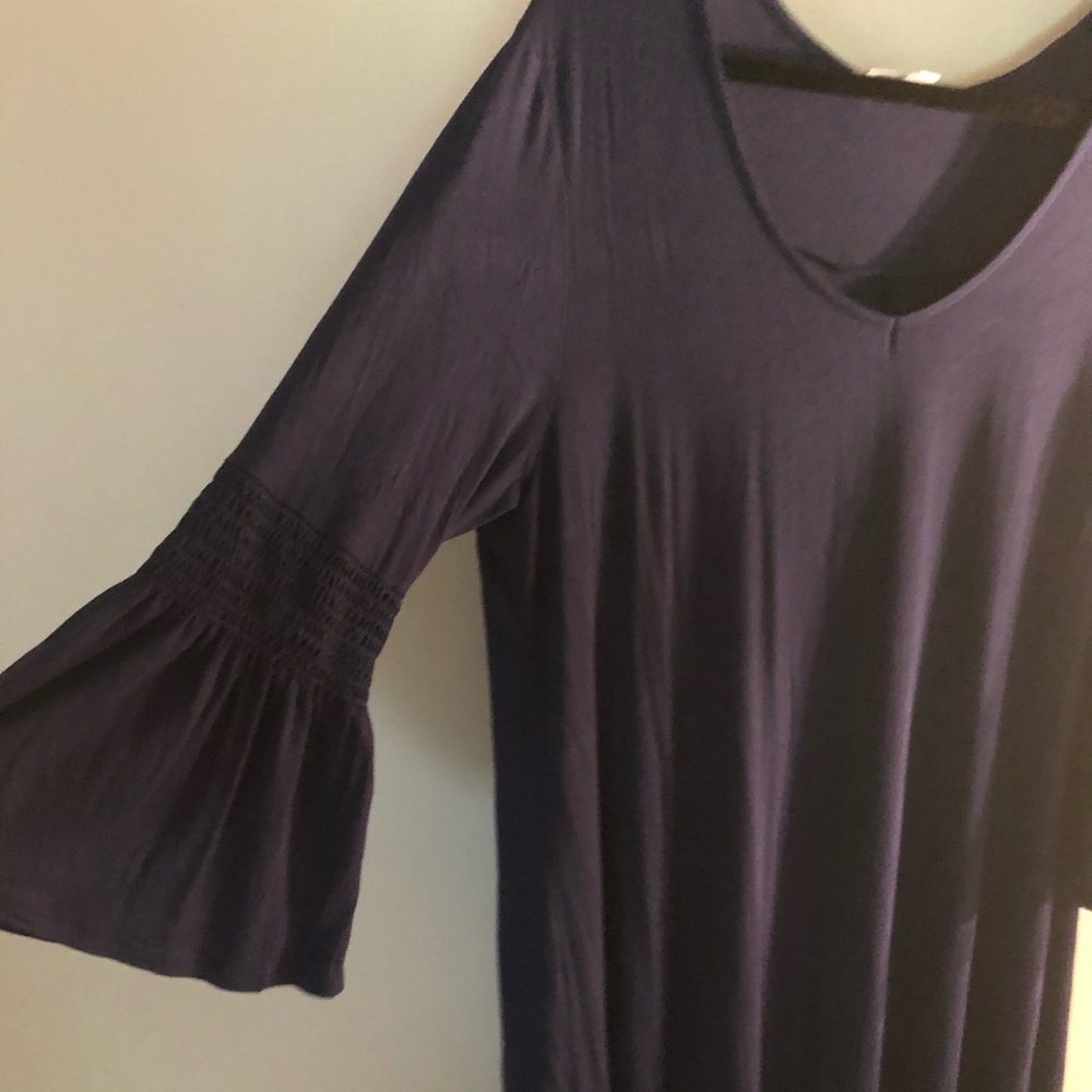 Navy Bell sleeved Dress XL